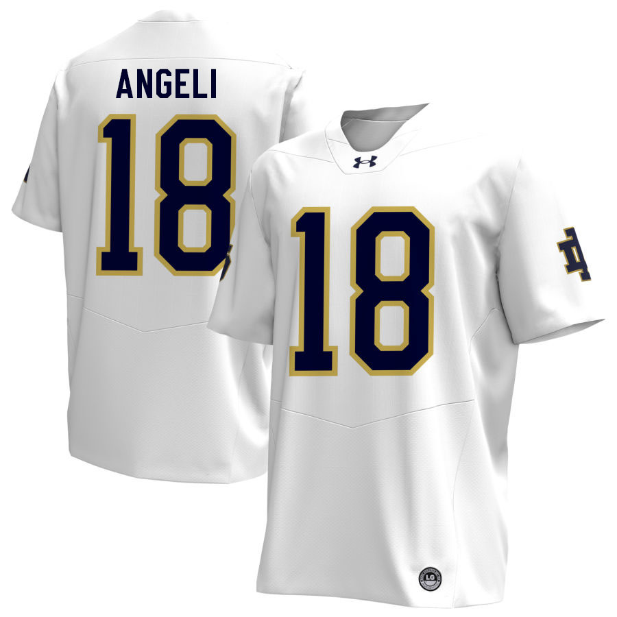 Steve Angeli Notre Dame Jerseys, UND Fighting Irish College Football Apparels Stitched-White